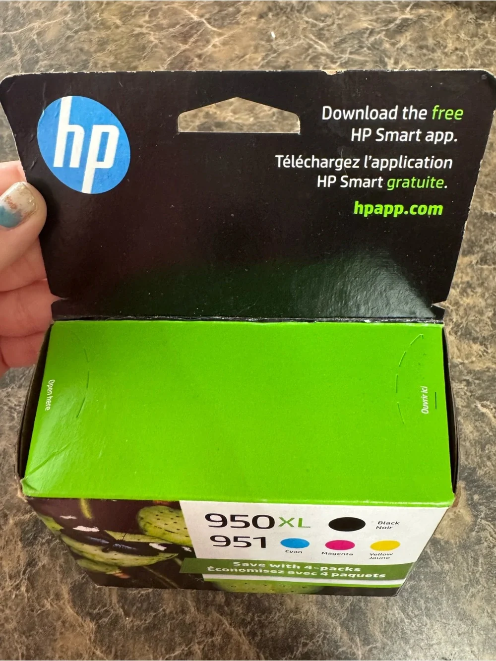 4-PACK HP GENUINE 950XL BLACK & 951 COLOR INK C2P01FN SEALED BOX 12/23 EXP